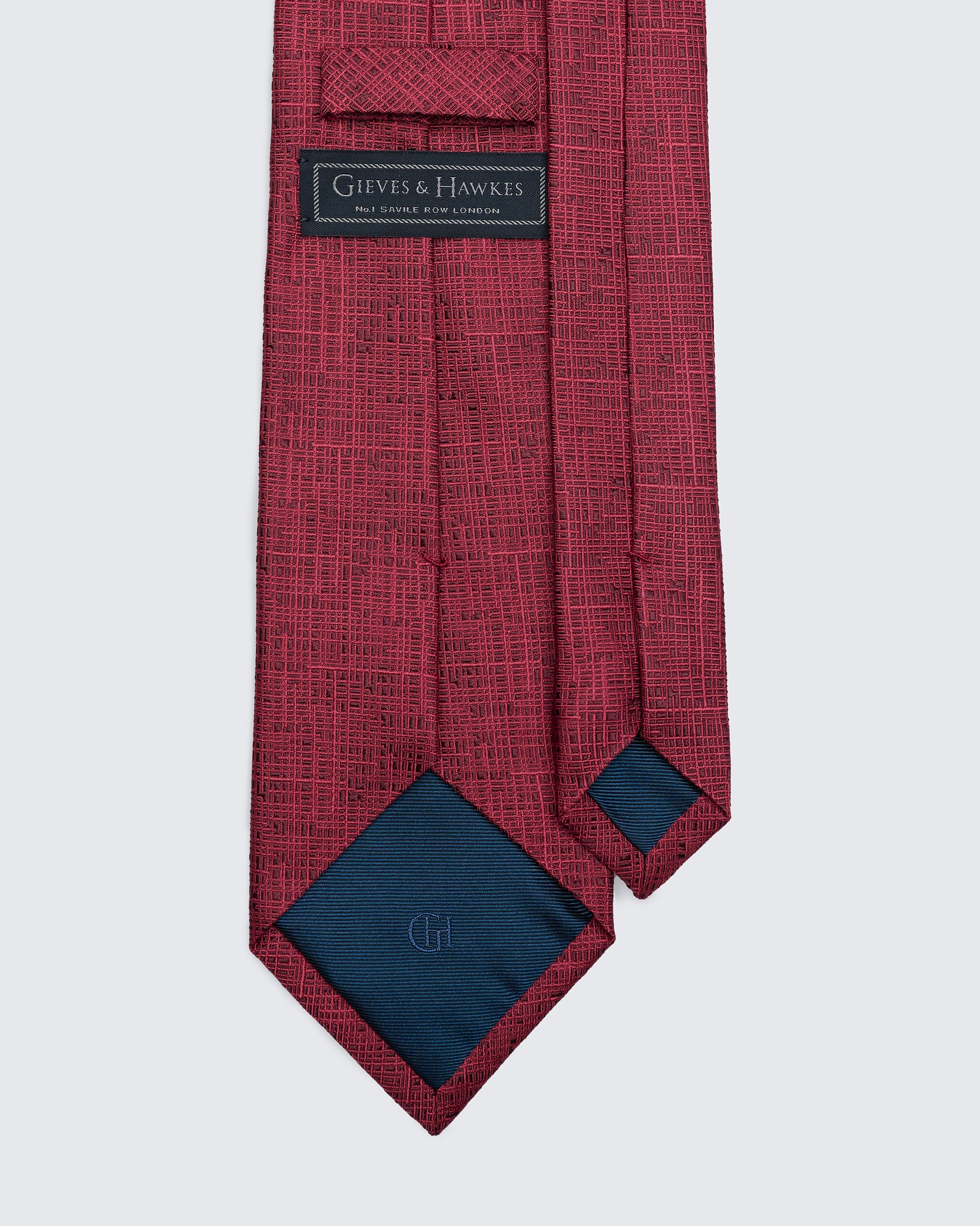 Rowberry Crosshatch Red Tie