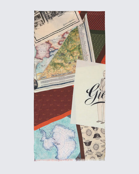 Gibson Wool Multi Archive Patchwork Scarf