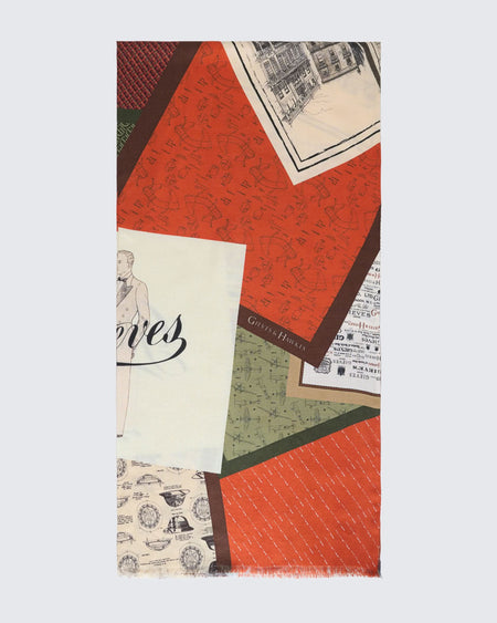 Gibson Wool Multi Archive Patchwork Scarf