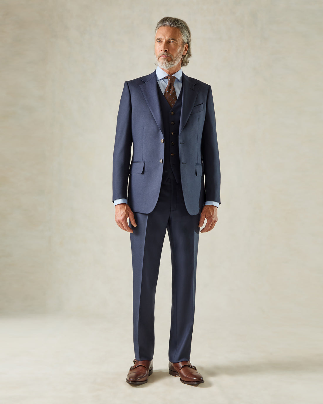 Doughty Wool Twill Suit Navy